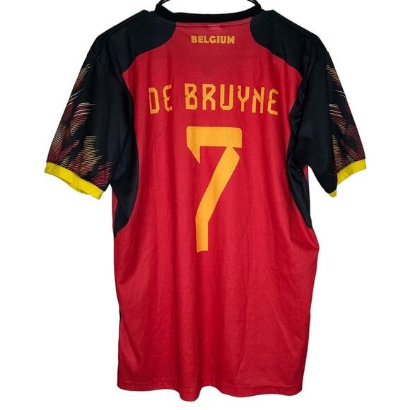 Belgium Soccer/Football Team Men's T-Shirt Size L - De Bruyne 7 On The Back - Picture 2 of 5